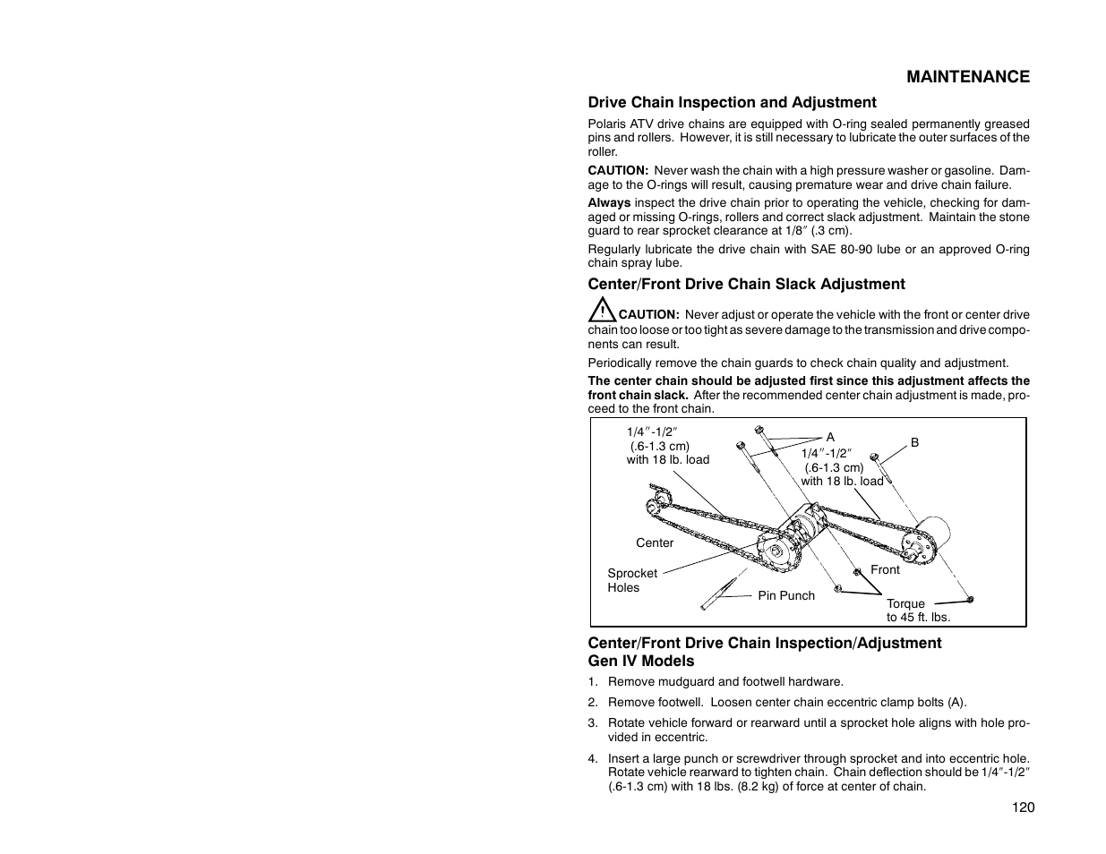 Maintenance | Polaris Offroad Vehicle User Manual | Page 130 / 157