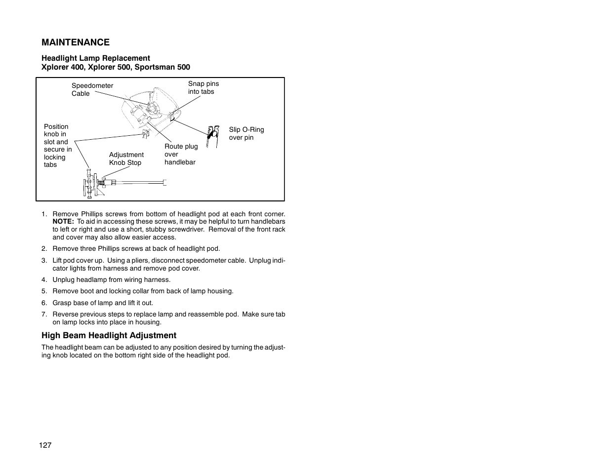 Maintenance | Polaris Offroad Vehicle User Manual | Page 137 / 157