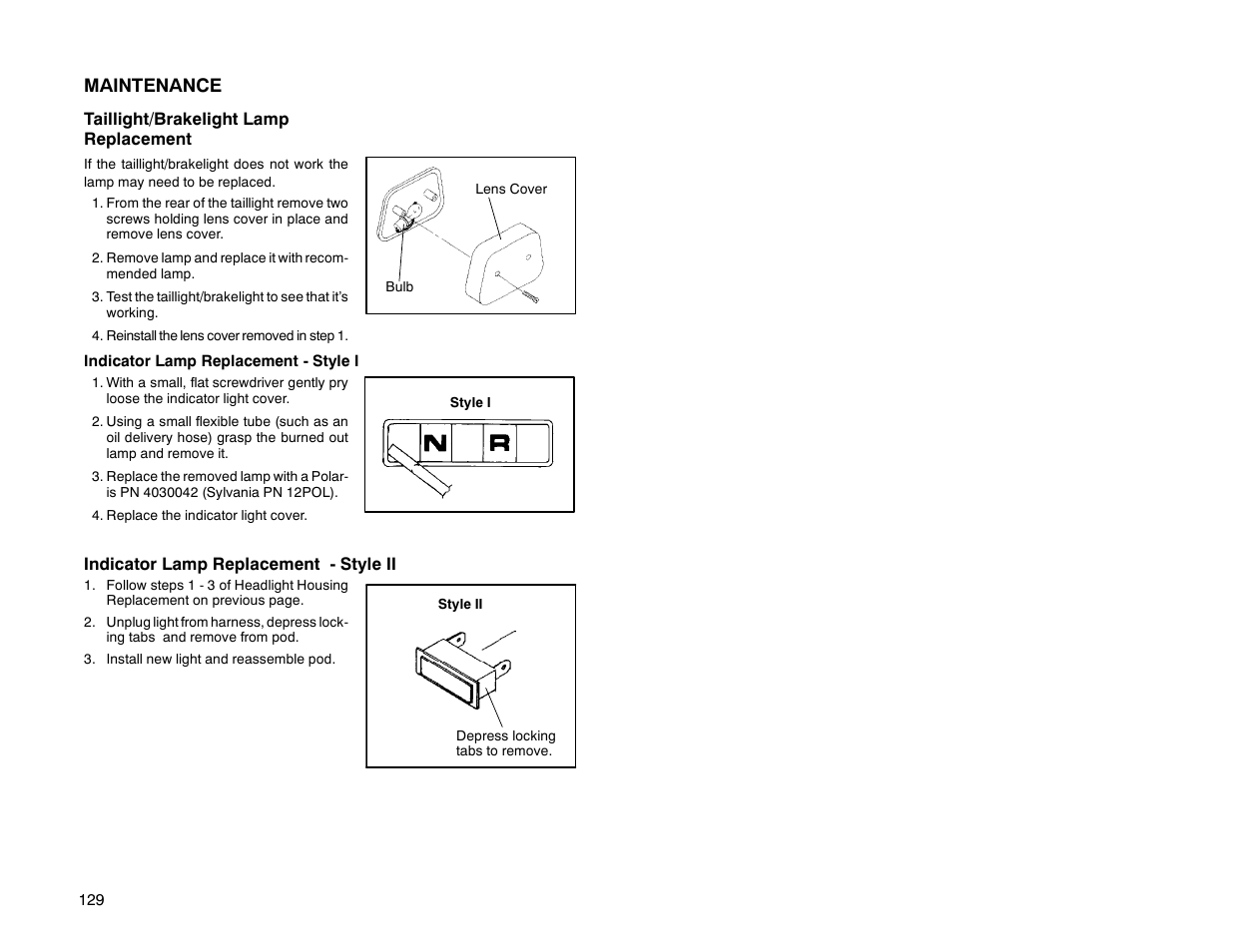 Maintenance | Polaris Offroad Vehicle User Manual | Page 139 / 157