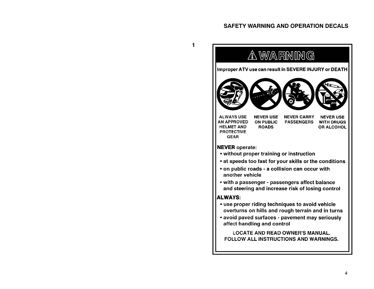 Polaris Offroad Vehicle User Manual | Page 14 / 157