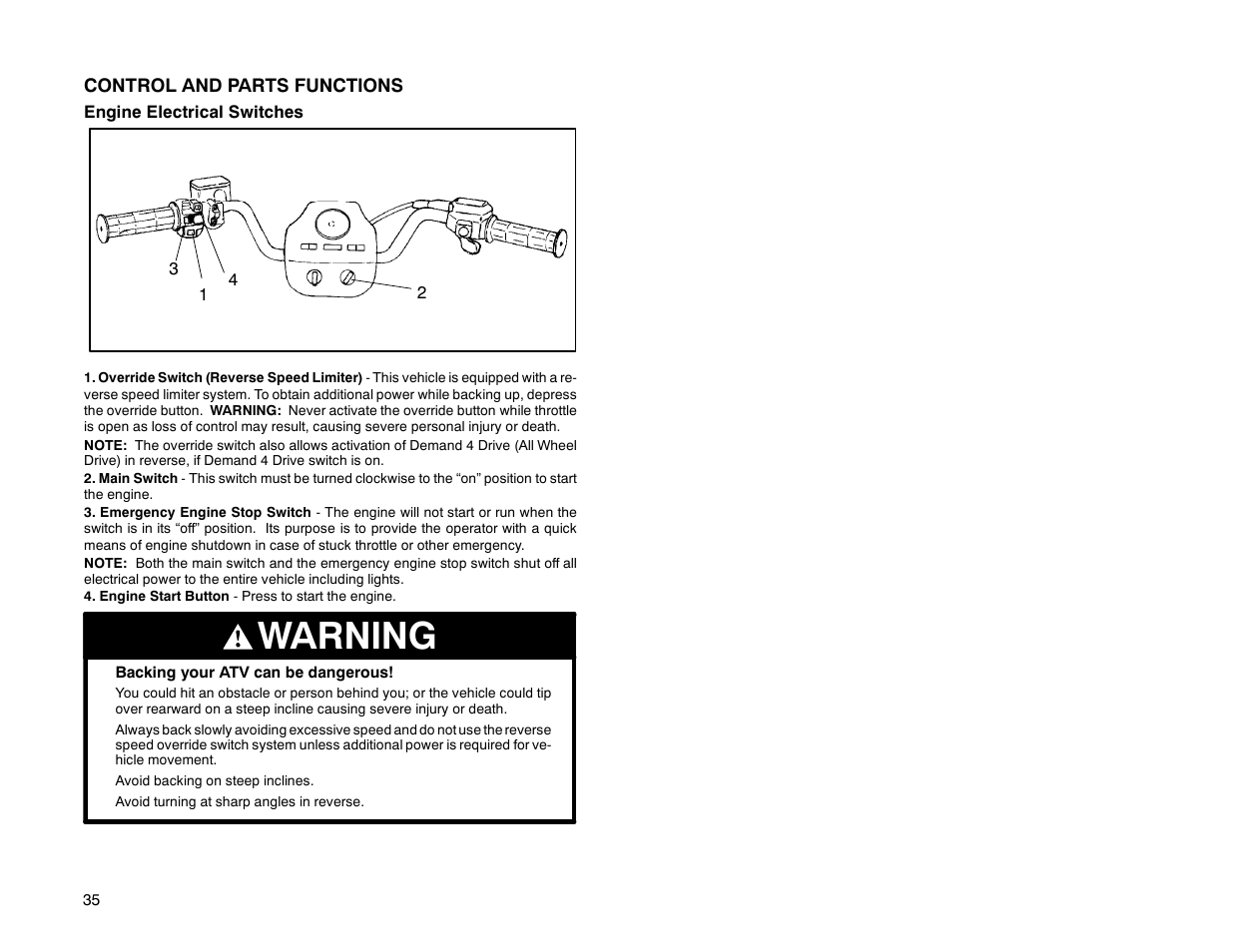 Warning | Polaris Offroad Vehicle User Manual | Page 45 / 157