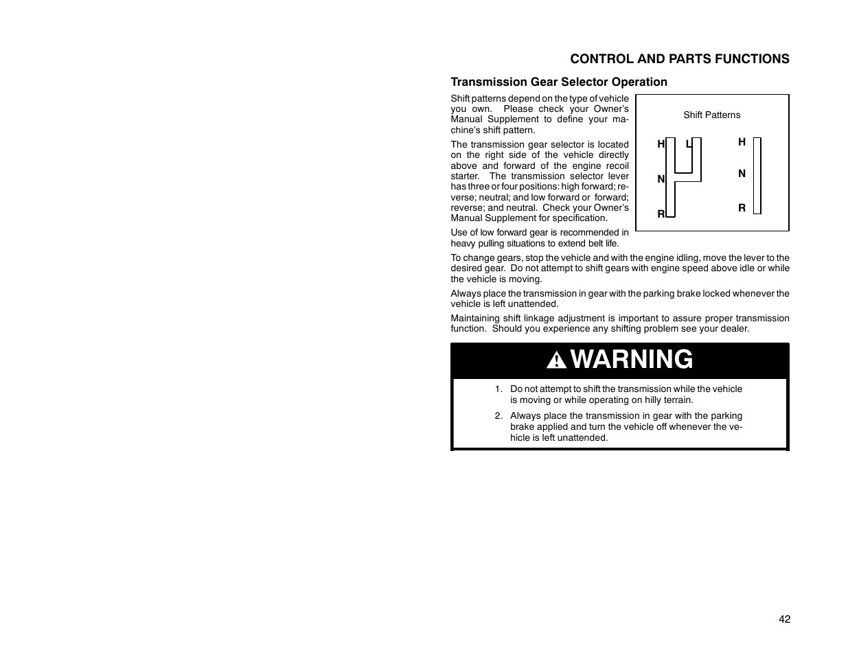 Warning | Polaris Offroad Vehicle User Manual | Page 52 / 157