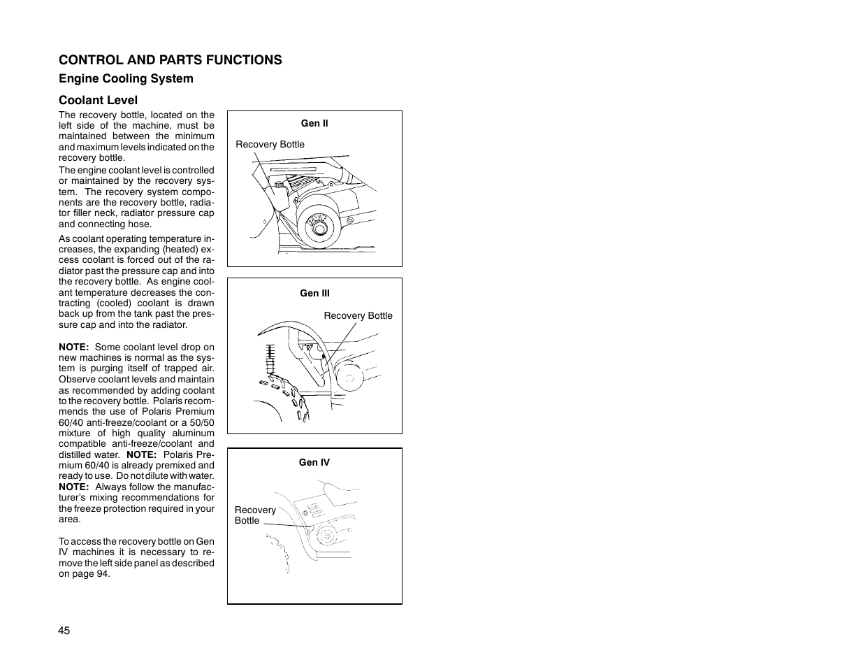 Control and parts functions | Polaris Offroad Vehicle User Manual | Page 55 / 157