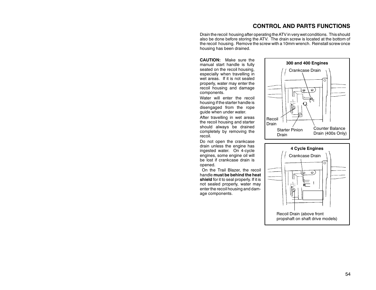 Control and parts functions | Polaris Offroad Vehicle User Manual | Page 64 / 157