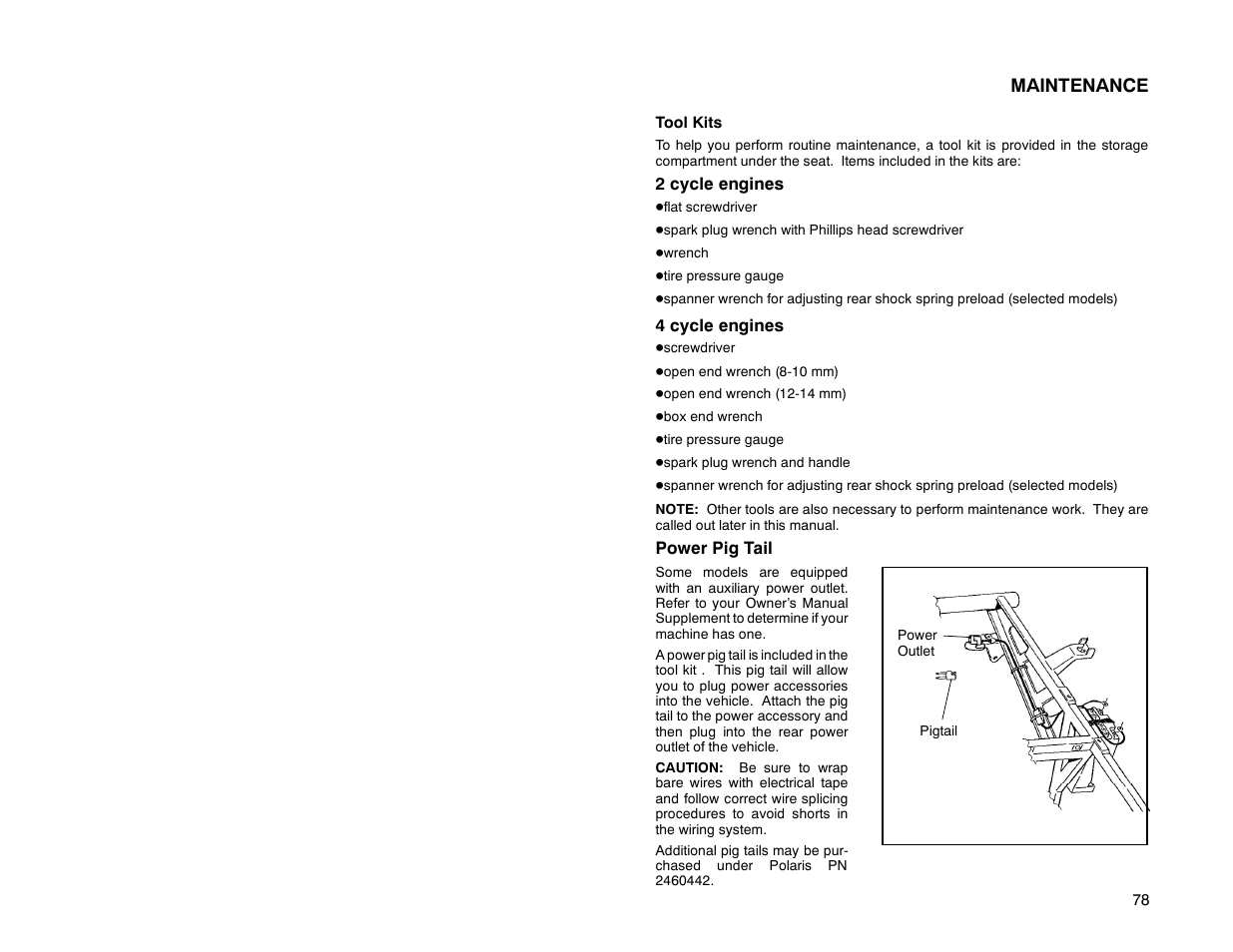Maintenance | Polaris Offroad Vehicle User Manual | Page 88 / 157