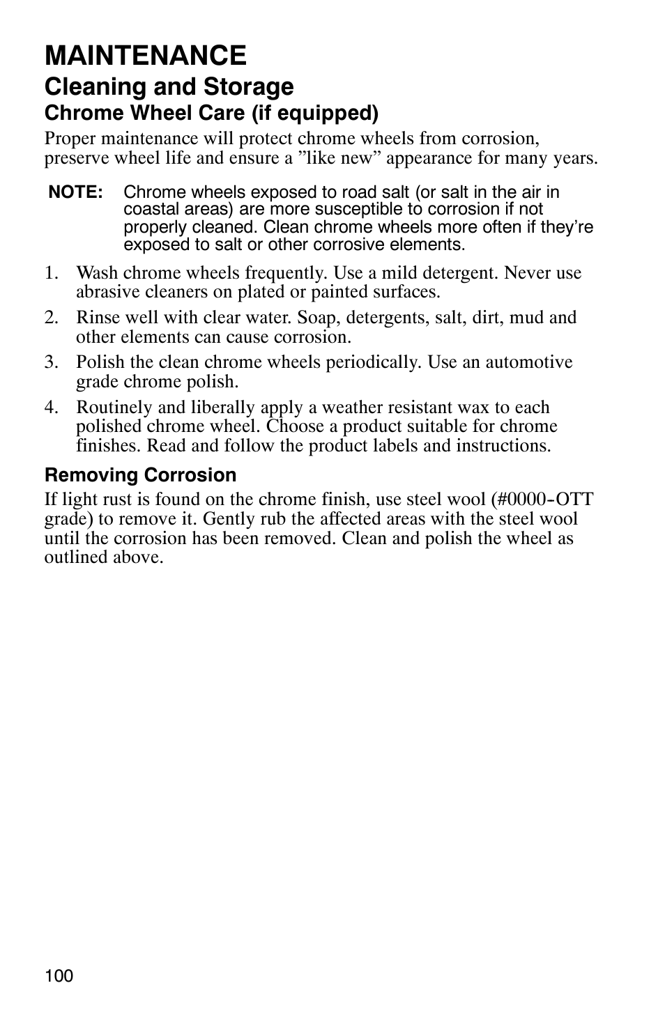 Maintenance, Cleaning and storage | Polaris TRAIL BLAZER 330 User Manual | Page 103 / 122