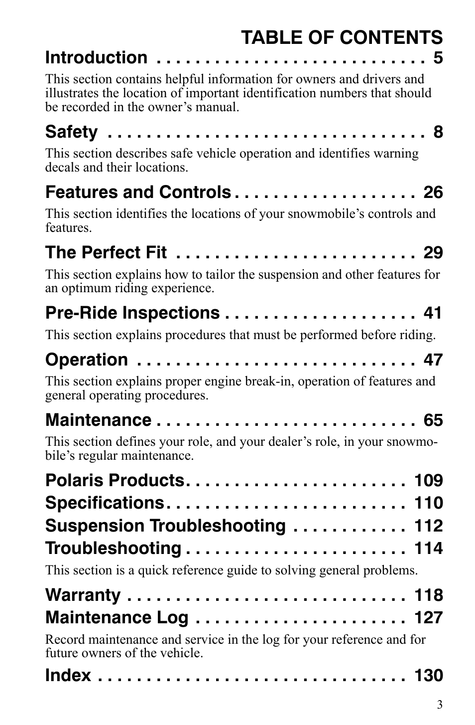 Polaris Trail RMK User Manual | Page 6 / 134