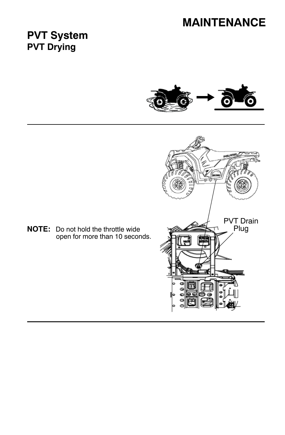 Maintenance, Pvt system | Polaris Sportsman 9921335 User Manual | Page 101 / 133