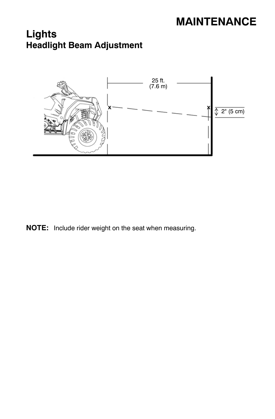 Maintenance, Lights | Polaris Sportsman 9921335 User Manual | Page 93 / 133