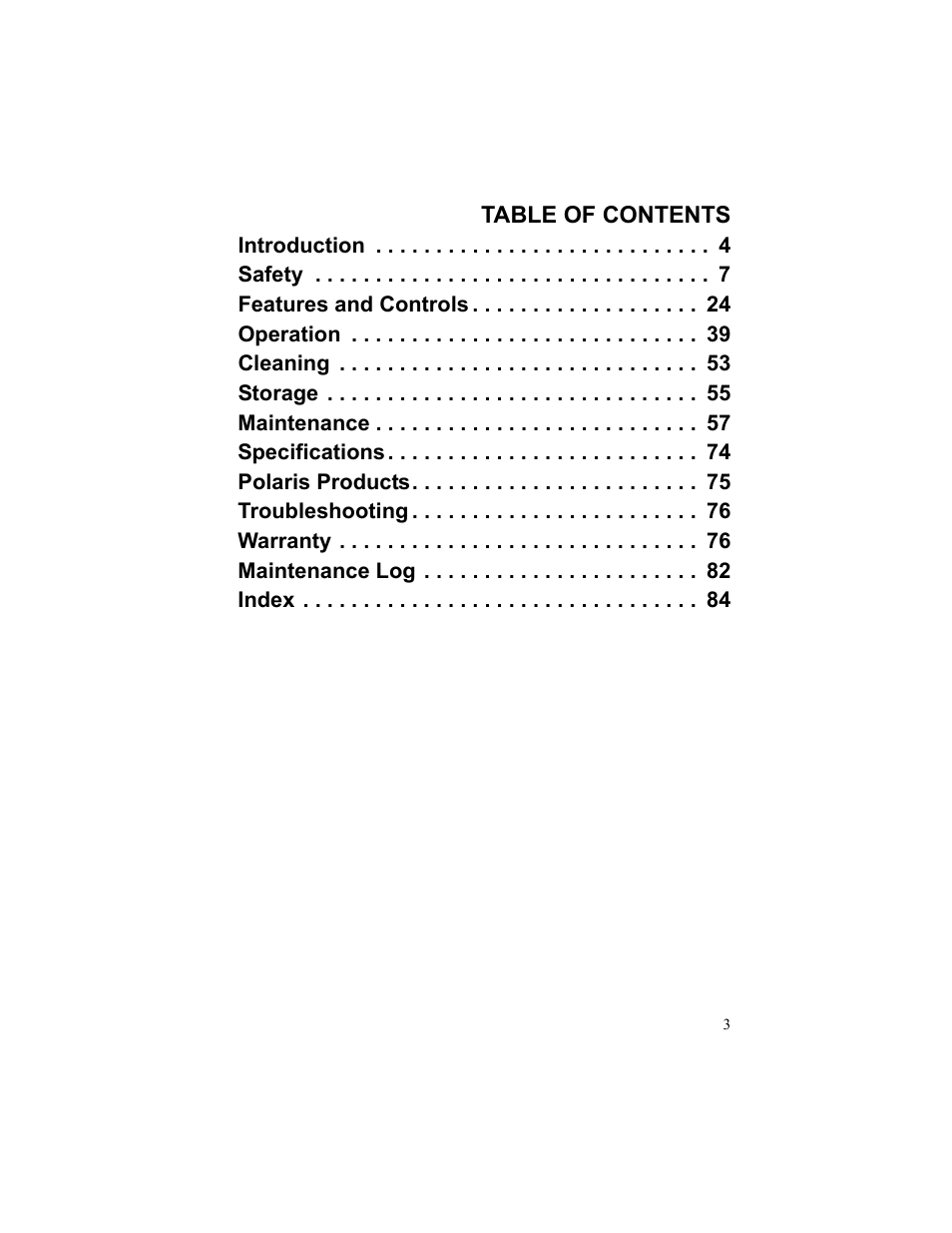 Polaris 2010 Breeze User Manual | Page 5 / 87