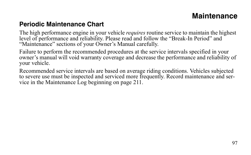 Maintenance | Polaris Outlaw 9921123 User Manual | Page 100 / 220
