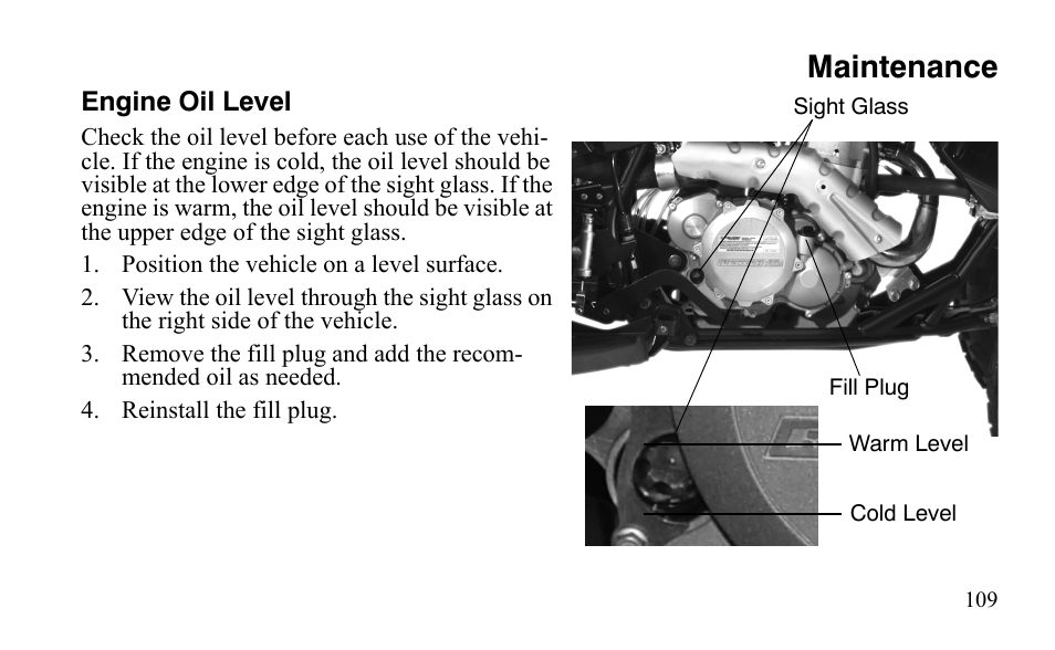 Maintenance | Polaris Outlaw 9921123 User Manual | Page 112 / 220