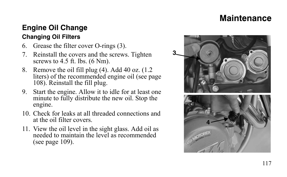 Maintenance | Polaris Outlaw 9921123 User Manual | Page 120 / 220