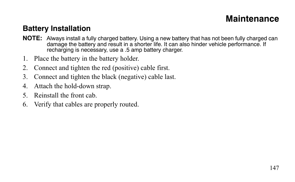 Maintenance | Polaris Outlaw 9921123 User Manual | Page 150 / 220