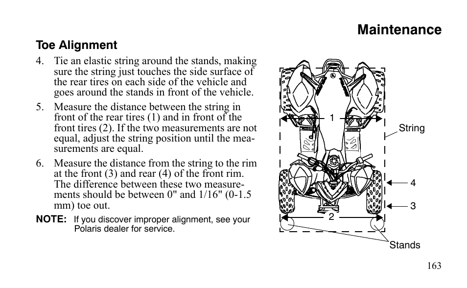 Maintenance | Polaris Outlaw 9921123 User Manual | Page 166 / 220