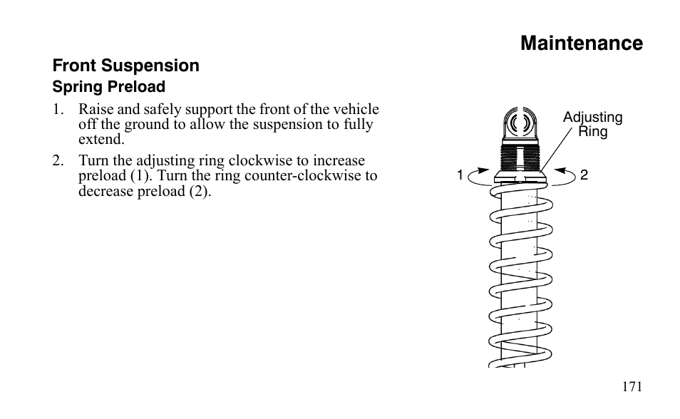 Maintenance | Polaris Outlaw 9921123 User Manual | Page 174 / 220