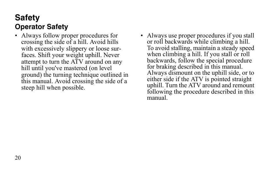 Safety | Polaris Outlaw 9921123 User Manual | Page 23 / 220
