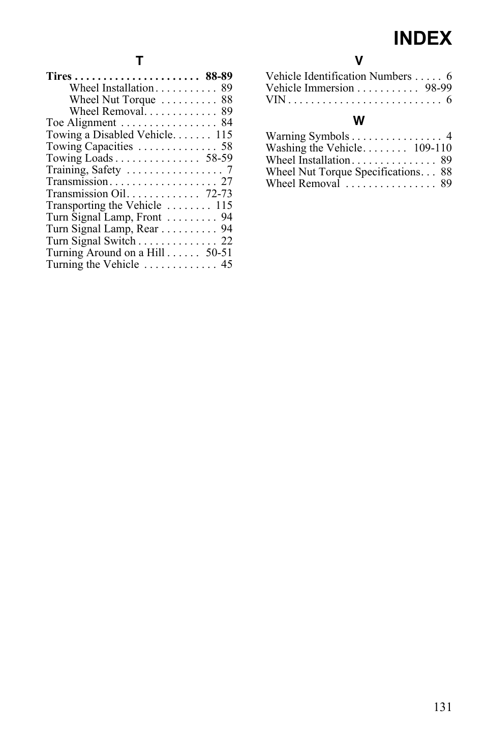 Index | Polaris Sportsman 9921837 User Manual | Page 133 / 133