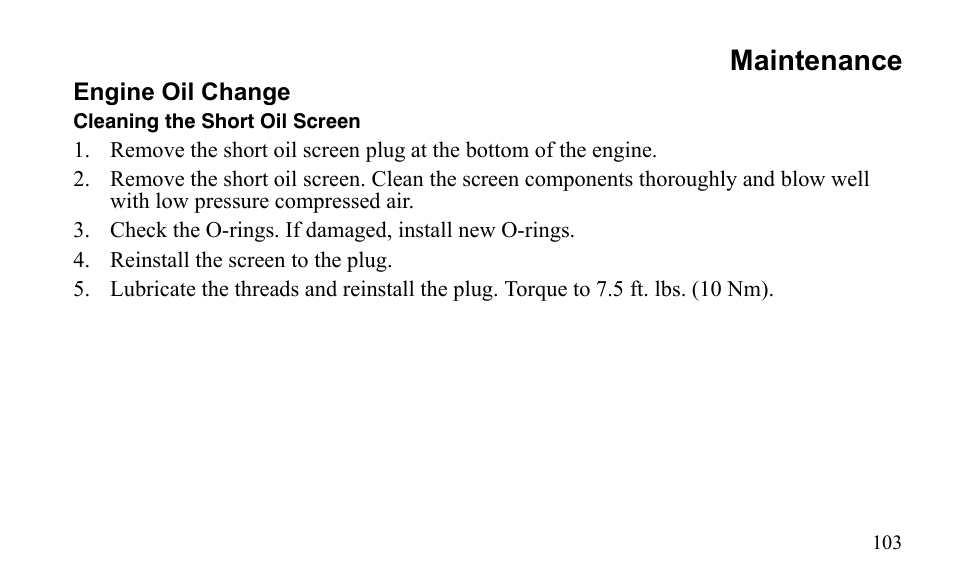 Maintenance | Polaris Outlaw 525 S User Manual | Page 106 / 205