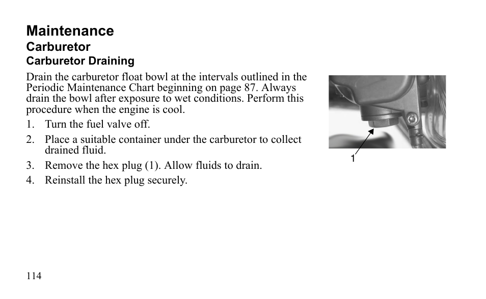 Maintenance | Polaris Outlaw 525 S User Manual | Page 117 / 205