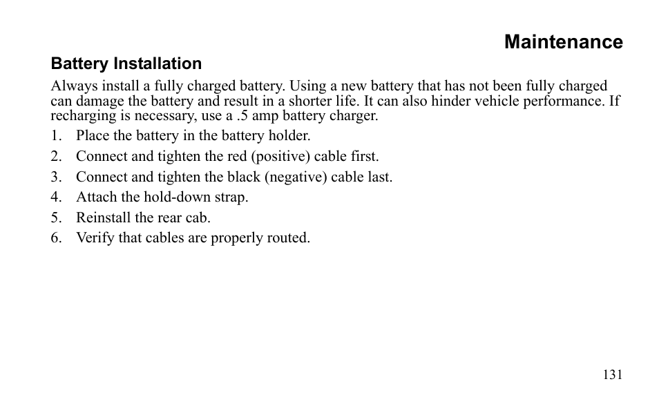 Maintenance | Polaris Outlaw 525 S User Manual | Page 134 / 205