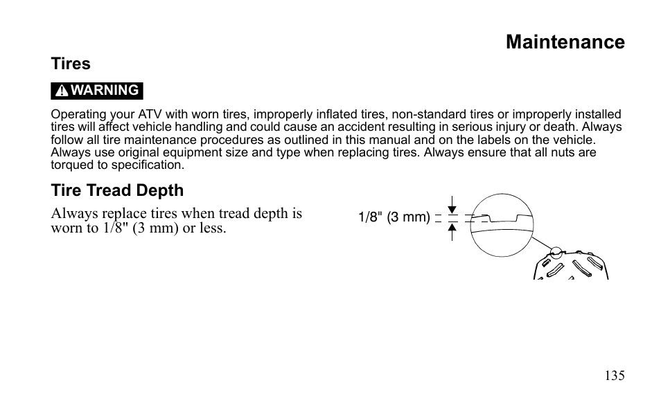 Maintenance | Polaris Outlaw 525 S User Manual | Page 138 / 205