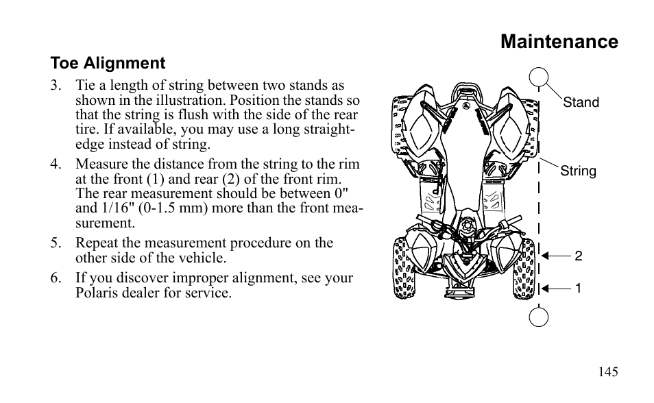 Maintenance | Polaris Outlaw 525 S User Manual | Page 148 / 205