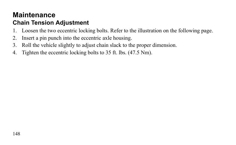 Maintenance | Polaris Outlaw 525 S User Manual | Page 151 / 205