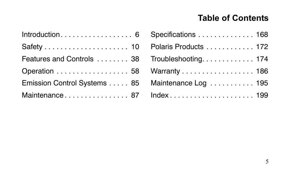 Polaris Outlaw 525 S User Manual | Page 8 / 205