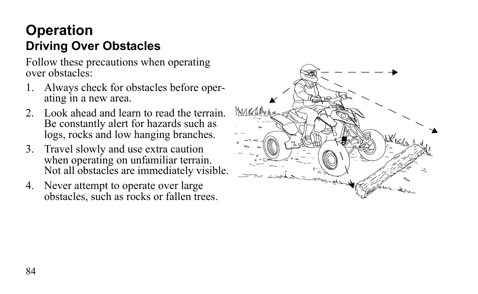 Operation | Polaris Outlaw 525 S User Manual | Page 87 / 205