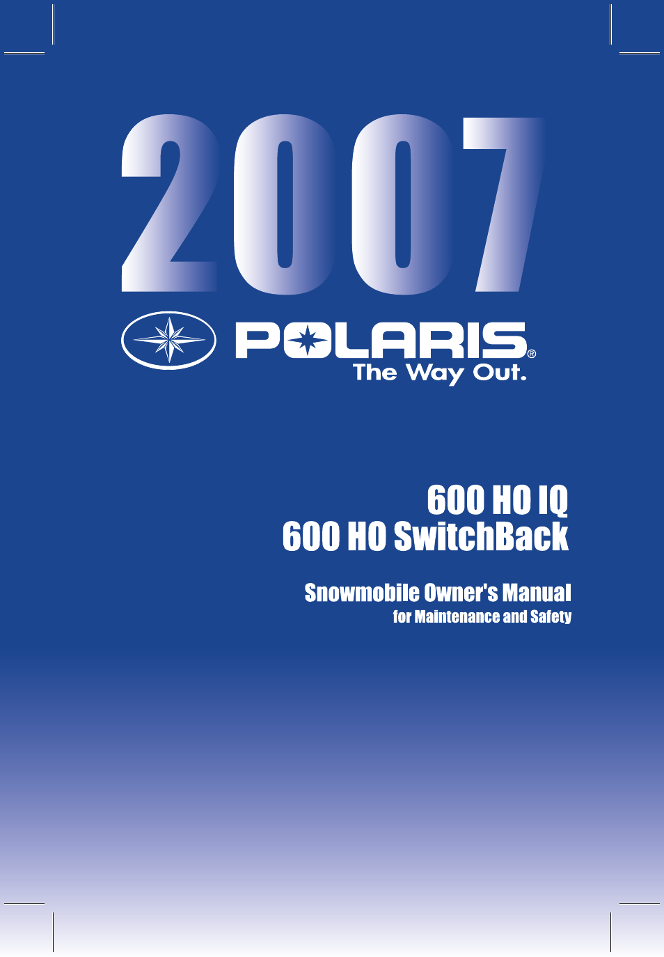 Polaris 600 HO IQ User Manual | 145 pages