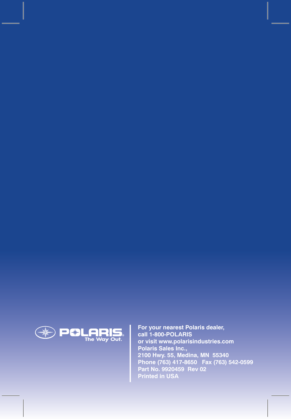 Polaris 600 HO IQ User Manual | Page 2 / 145