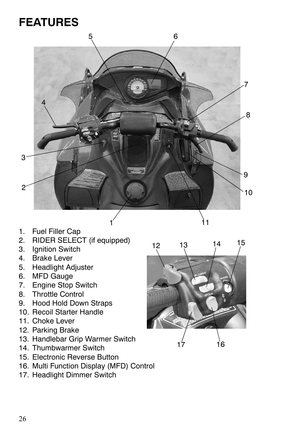 Features | Polaris 600 HO IQ User Manual | Page 29 / 145