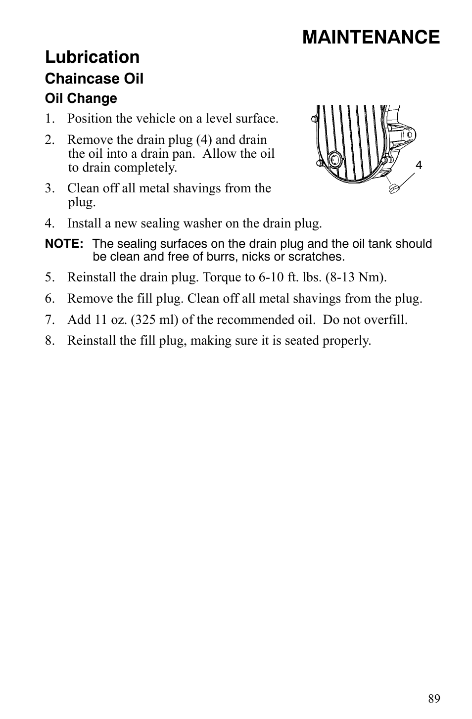 Maintenance, Lubrication | Polaris 600 HO IQ User Manual | Page 92 / 145