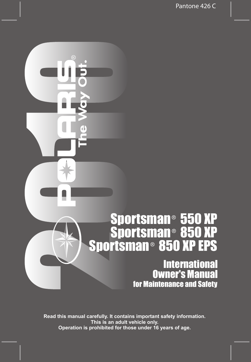 Polaris Sportsman 550 XP User Manual | 137 pages