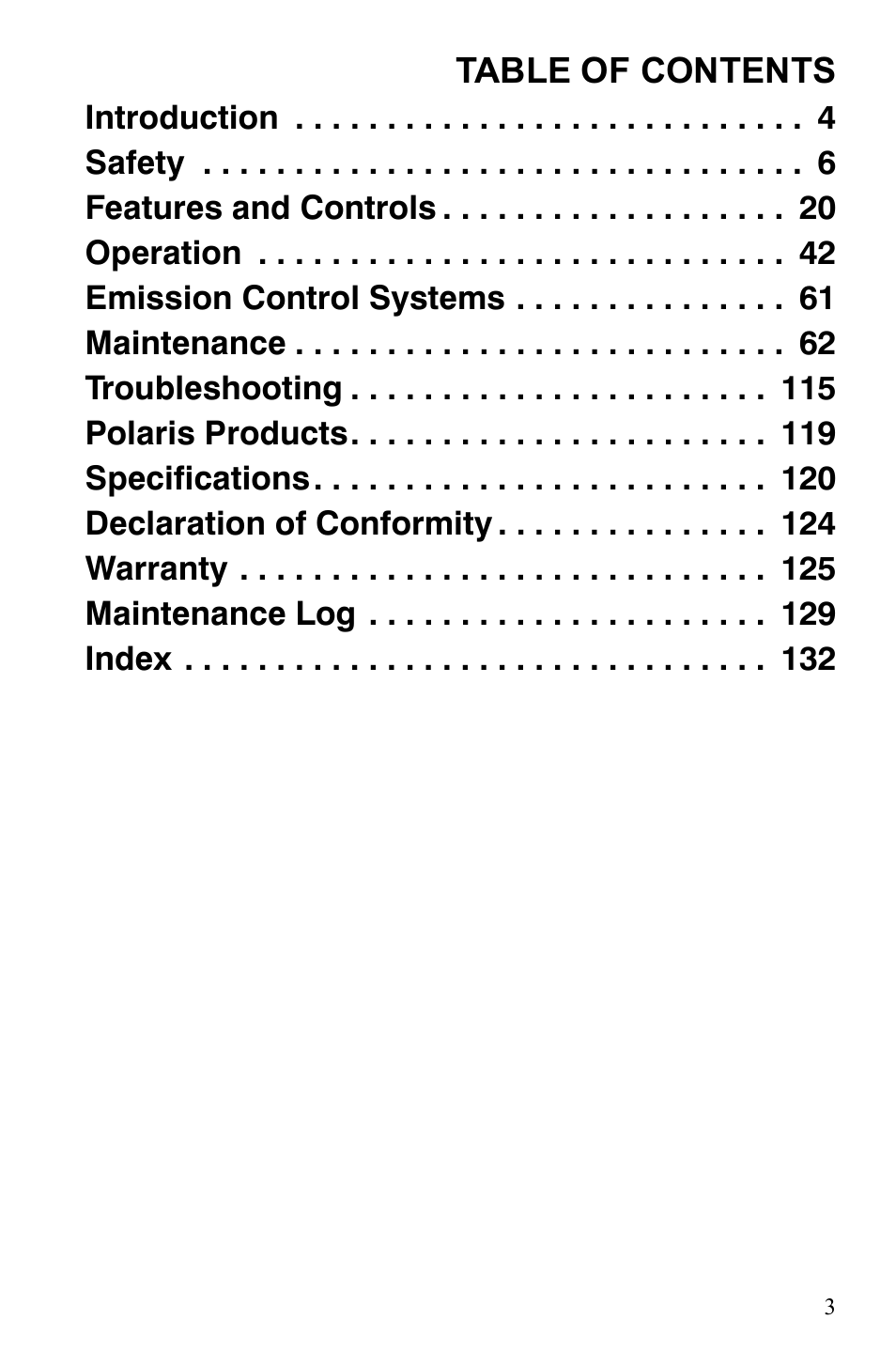 Polaris Sportsman 550 XP User Manual | Page 6 / 137