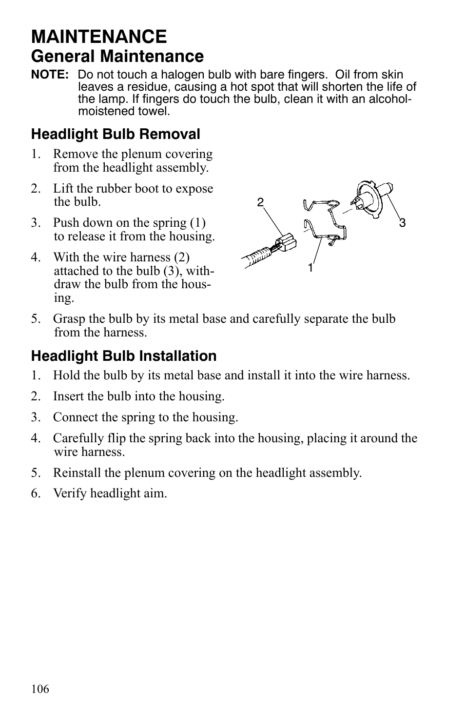 Maintenance, General maintenance | Polaris 600 Fusion User Manual | Page 109 / 145