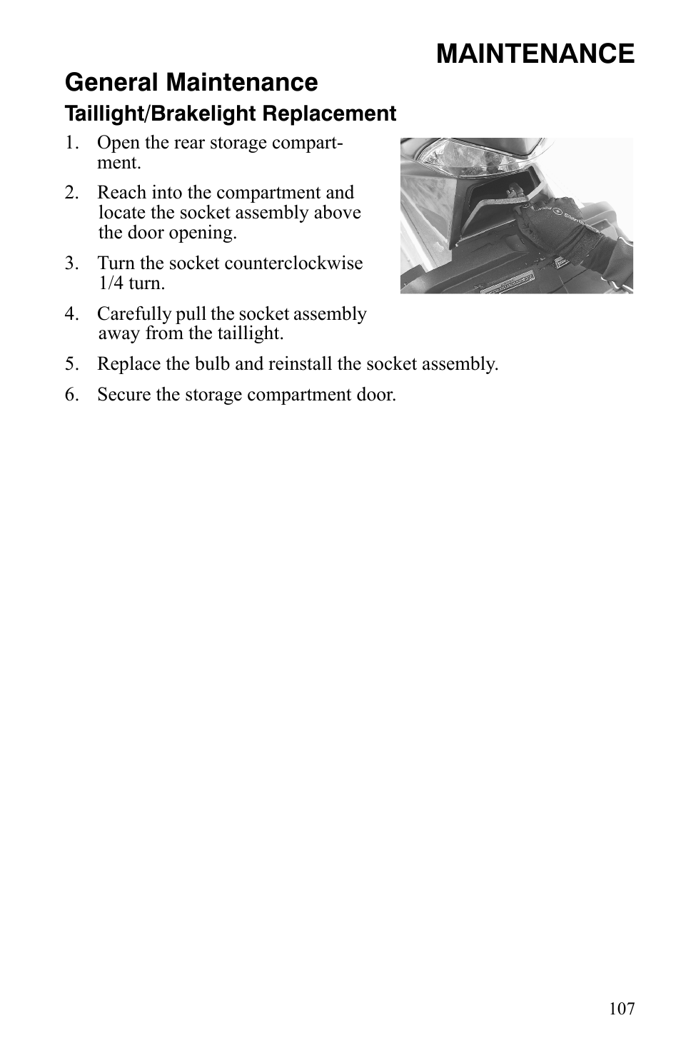 Maintenance, General maintenance | Polaris 600 Fusion User Manual | Page 110 / 145