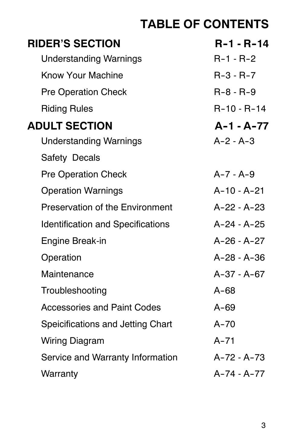 Polaris 120 XC SP User Manual | Page 5 / 98