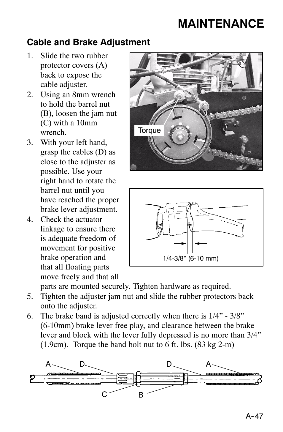 Maintenance | Polaris 120 XC SP User Manual | Page 66 / 98