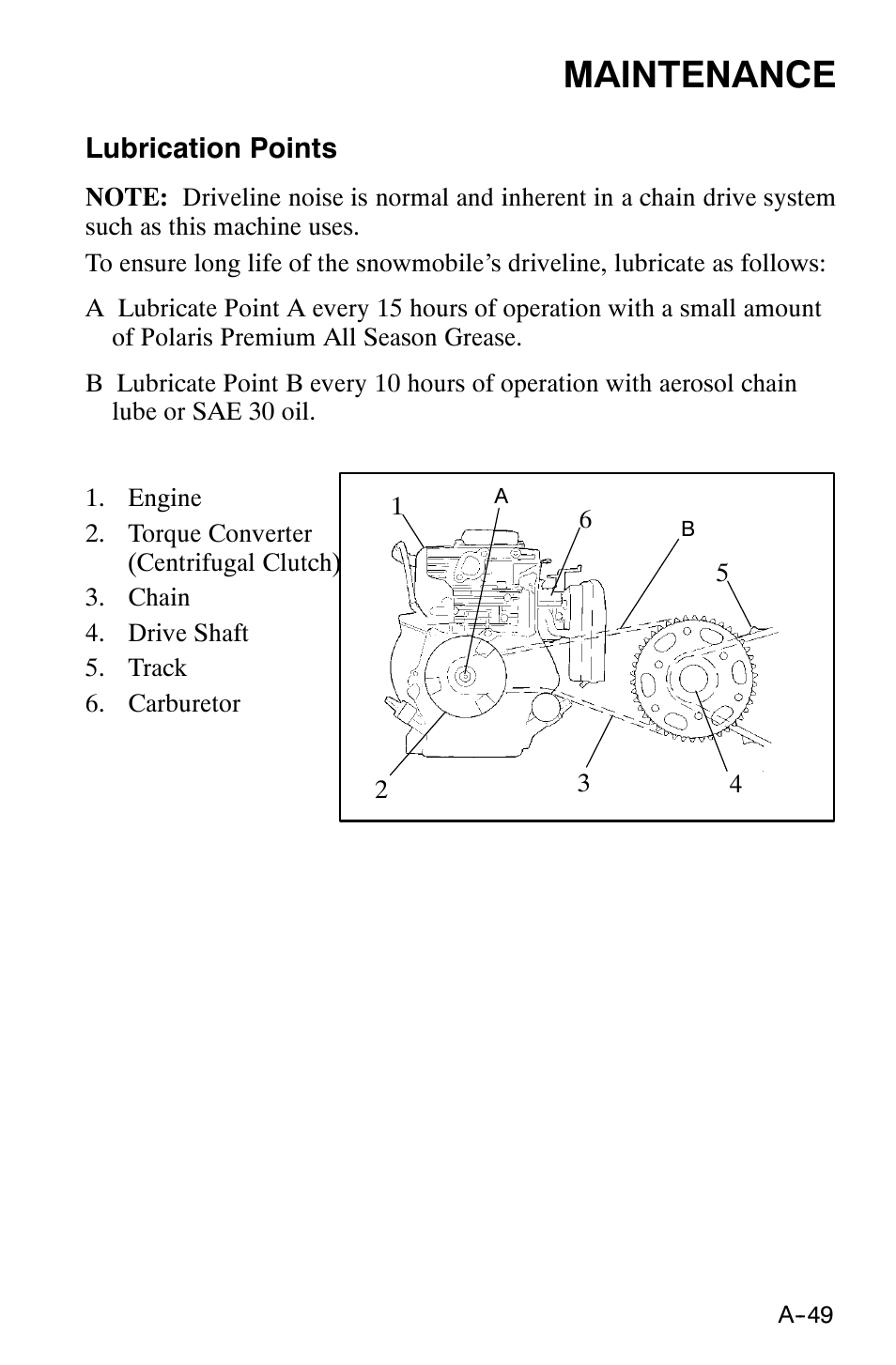 Maintenance | Polaris 120 XC SP User Manual | Page 68 / 98