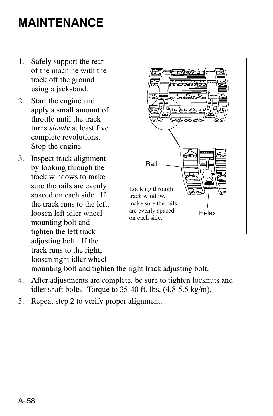 Maintenance | Polaris 120 XC SP User Manual | Page 77 / 98