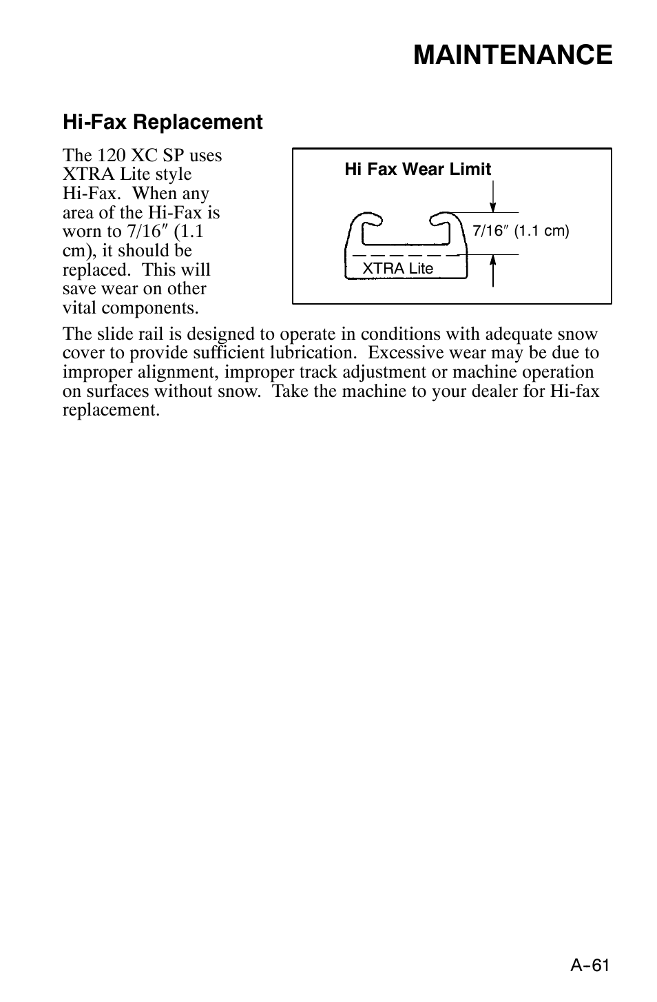 Maintenance | Polaris 120 XC SP User Manual | Page 80 / 98