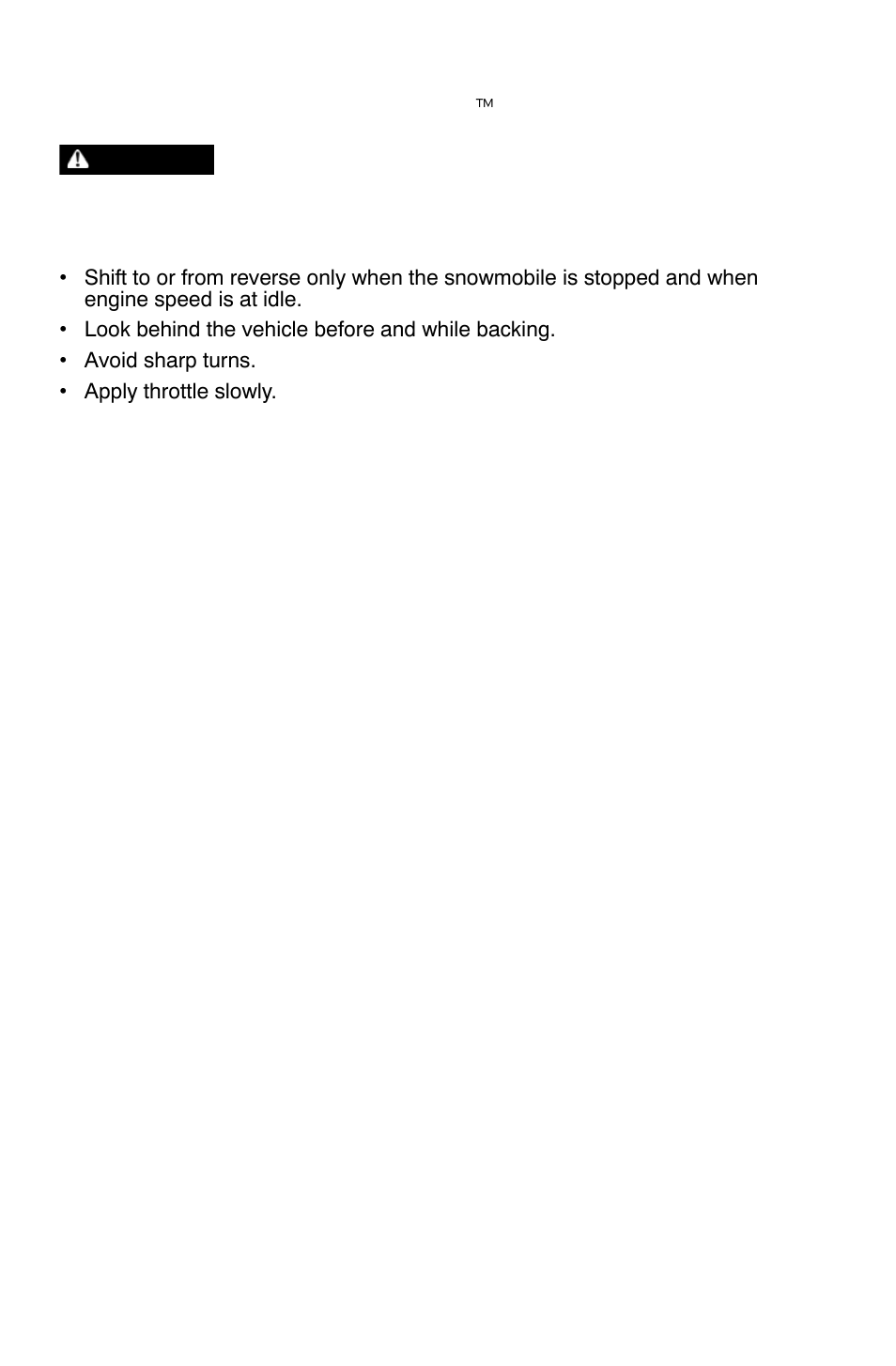 Operation, Electronic reverse (perc t ), Engaging reverse | Disengaging reverse | Polaris 600 IQ Widetrak User Manual | Page 78 / 140