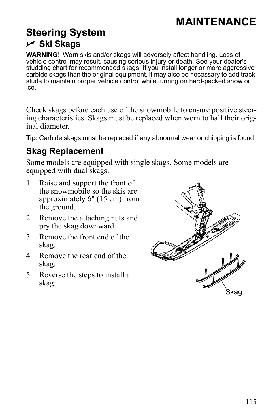 Maintenance, Steering system | Polaris 600 IQ Touring User Manual | Page 118 / 141