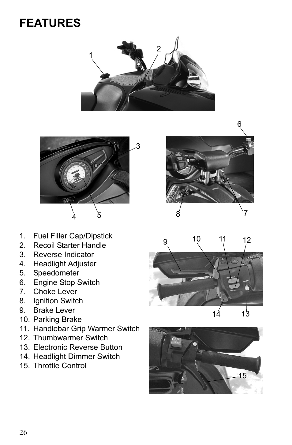 Features | Polaris 500 IQ Shift User Manual | Page 29 / 121