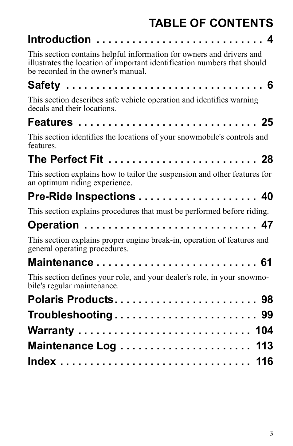 Polaris 500 IQ Shift User Manual | Page 6 / 121