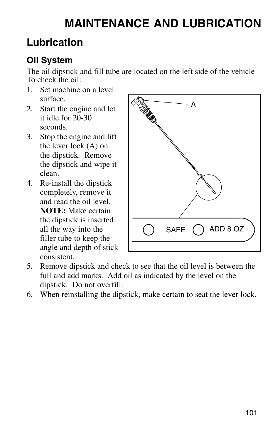 Maintenance and lubrication, Lubrication | Polaris Sprotsman 700 User Manual | Page 103 / 148