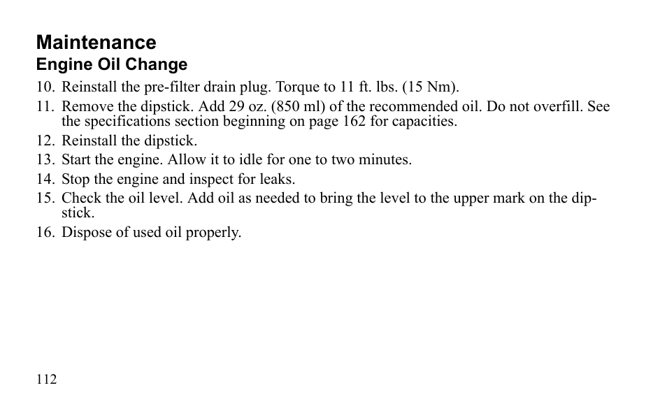 Maintenance | Polaris Sportsman 9922475 User Manual | Page 115 / 199