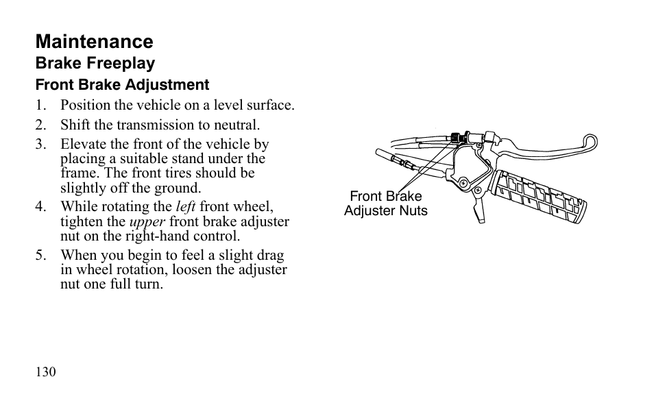 Maintenance | Polaris Sportsman 9922475 User Manual | Page 133 / 199